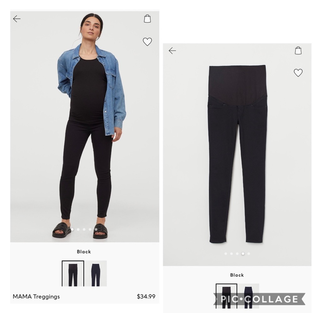 2 pairs of H&M maternity pants. Retail $34.99 each